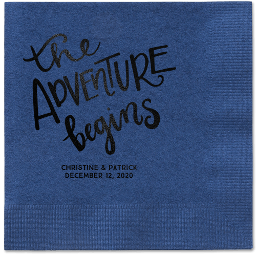 Remarkable Adventure Napkins, Black, Navy, Black