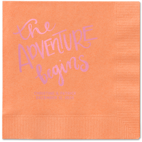 Remarkable Adventure Napkins, Pink, Coral, Blush