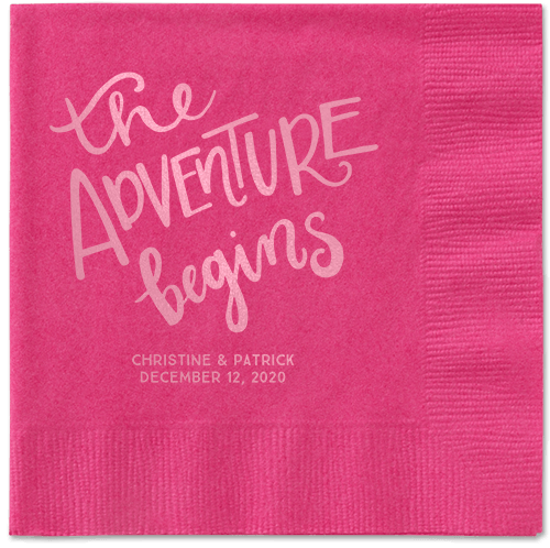 Remarkable Adventure Napkins, Pink, Magenta