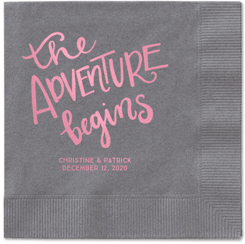 Remarkable Adventure Napkins, Pink, Pewter, Blush