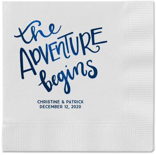 Remarkable Adventure Napkins, Blue, White, Midnight