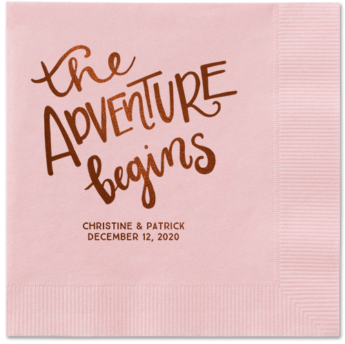 Remarkable Adventure Napkins, Brown, Blush