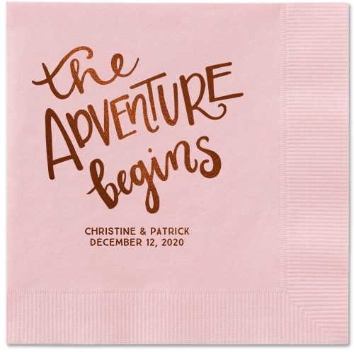 Remarkable Adventure Napkins, Brown, Blush, Mocha