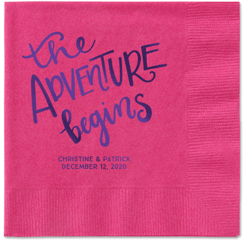 Remarkable Adventure Napkins, Purple, Magenta