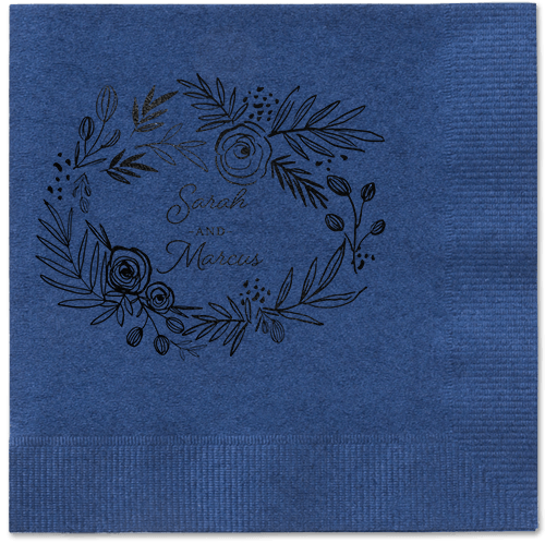 Delightfully Entwined Napkins, Black, Navy, Black