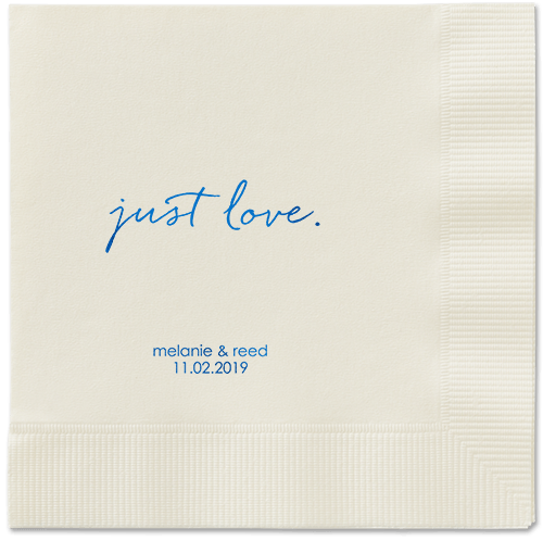 Romantic Delight Napkins, Blue, Ecru, Royal