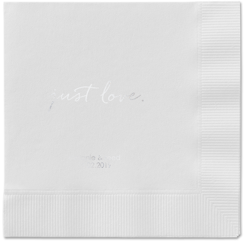 Romantic Delight Napkins, Grey, White