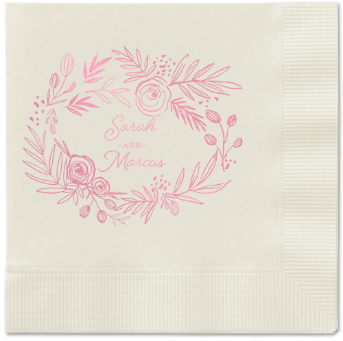 Delightfully Entwined Napkins, Pink, Ecru, Blush