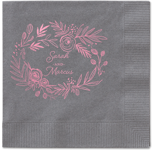 Delightfully Entwined Napkins, Pink, Pewter, Blush
