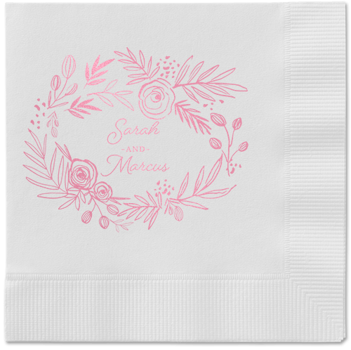 Delightfully Entwined Napkins, Pink, White, Blush