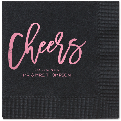 Spirited Toast Napkins, Pink, Black, Blush