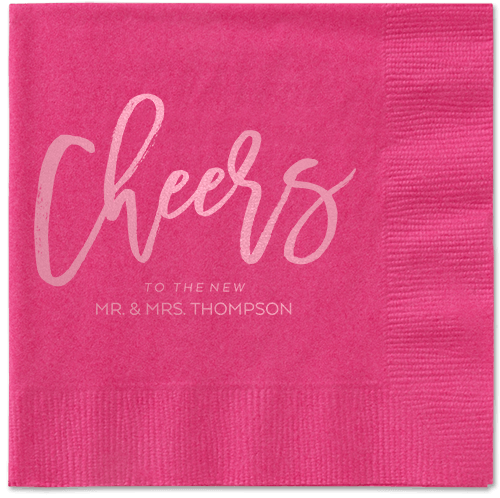 Spirited Toast Napkins, Pink, Magenta