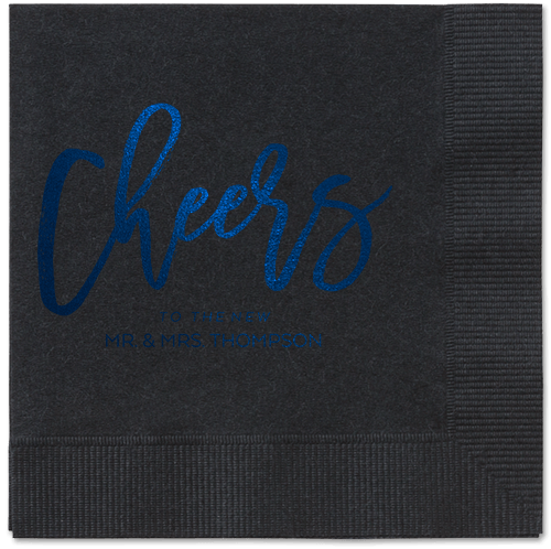 Spirited Toast Napkins, Blue, Black, Midnight