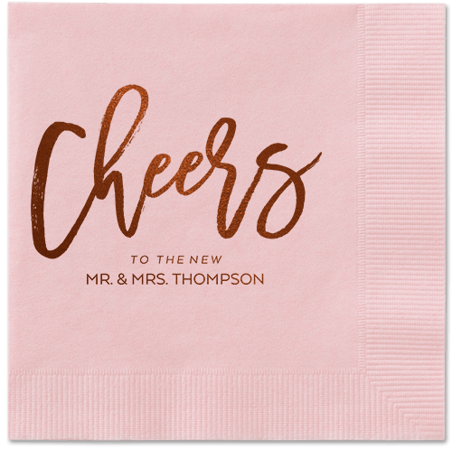Spirited Toast Napkins, Brown, Blush