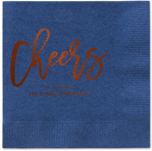 Spirited Toast Napkins, Brown, Navy