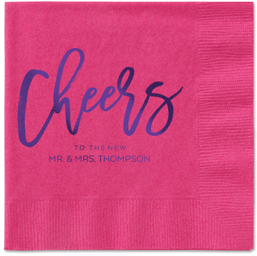 Spirited Toast Napkins, Purple, Magenta