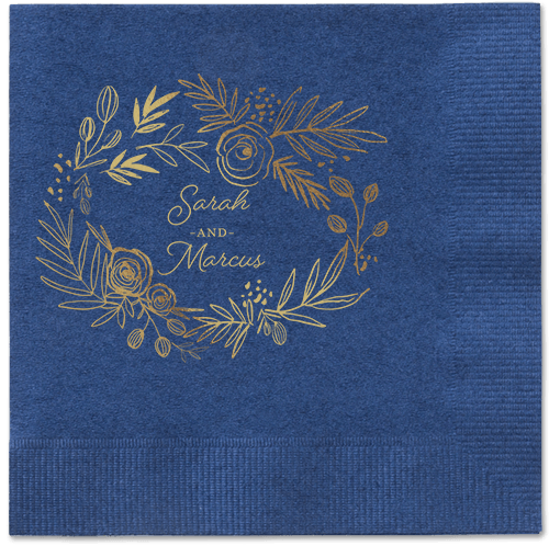 Delightfully Entwined Napkins, Yellow, Navy, Gold