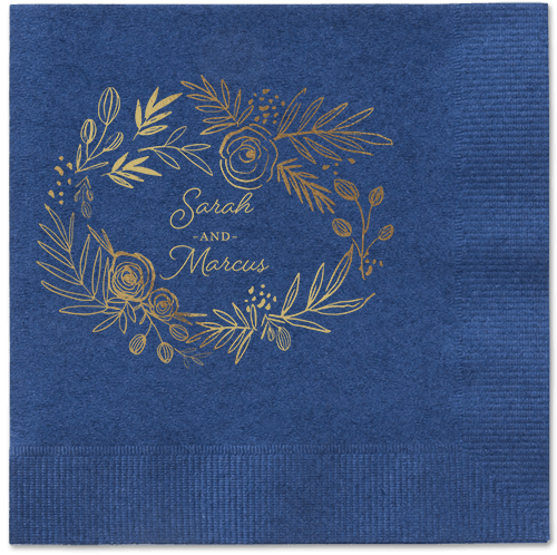 Delightfully Entwined Napkins, Yellow, Navy