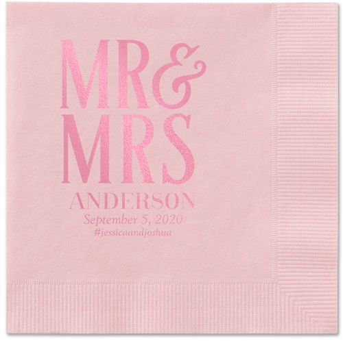 Statement Scroll Napkins, Pink, Blush