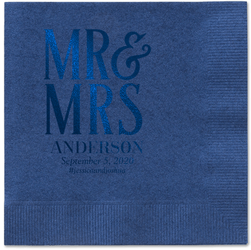 Statement Scroll Napkins, Blue, Navy, Midnight