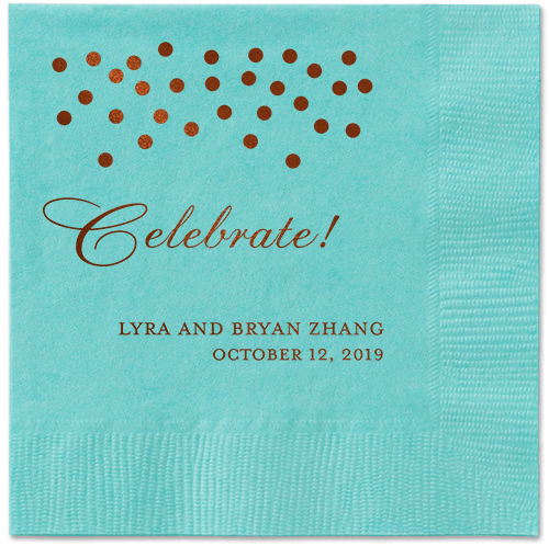Diamond Sky Napkins, Brown, Aqua, Mocha