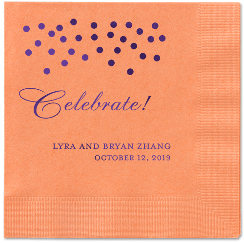 Diamond Sky Napkins, Purple, Coral, Purple