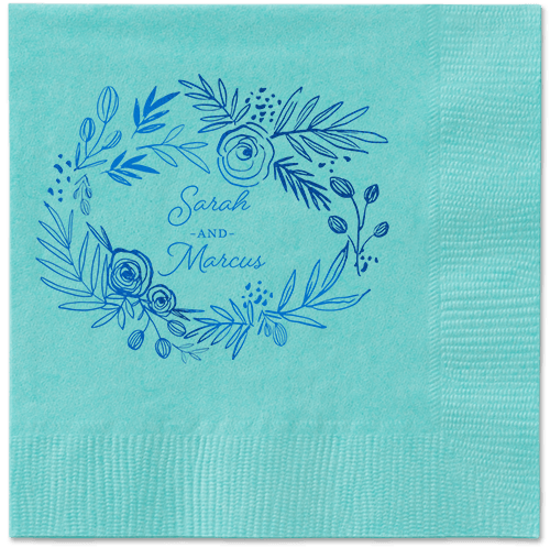 Delightfully Entwined Napkins, Blue, Aqua