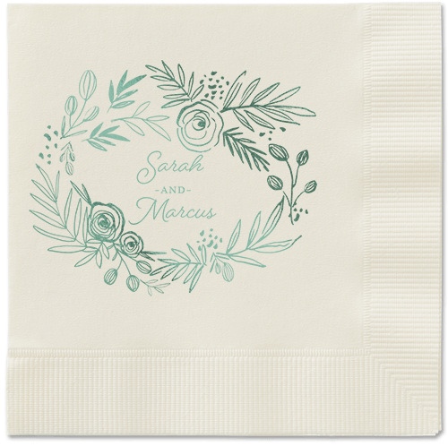 Delightfully Entwined Napkins, Green, Ecru, Sage