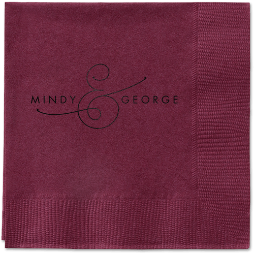 Gorgeous Couple Napkins, Black, Berry