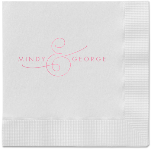 Gorgeous Couple Napkins, Pink, White