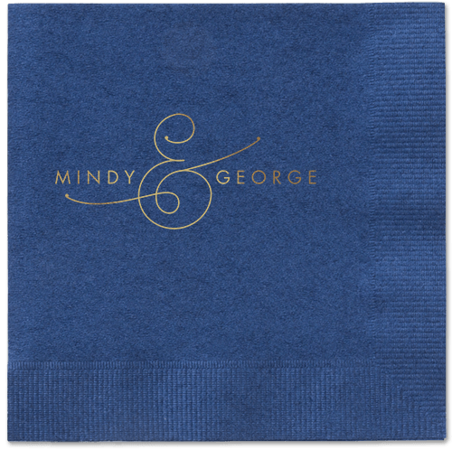 Yellow And Navy Napkins