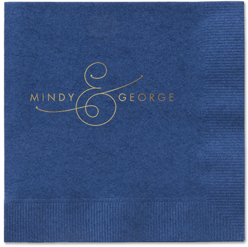 Gorgeous Couple Napkins, Yellow, Navy