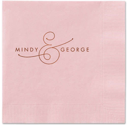 Gorgeous Couple Napkins, Brown, Blush