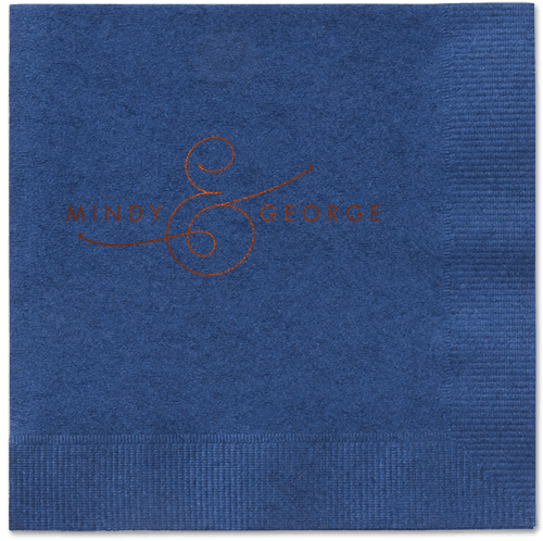 Gorgeous Couple Napkins, Brown, Navy, Mocha