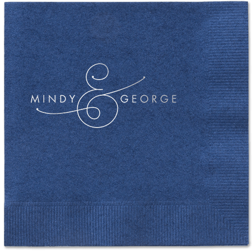 Gorgeous Couple Napkins, Grey, Navy