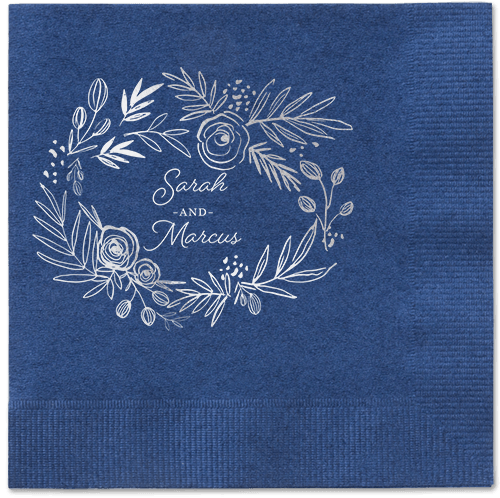 Delightfully Entwined Napkins, Grey, Navy