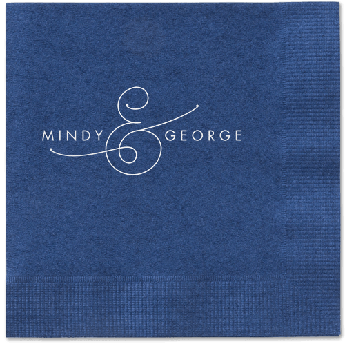 Gorgeous Couple Napkins, White, Navy, White