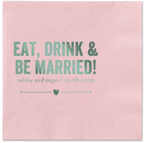 Married Fun Napkins, Green, Blush, Sage