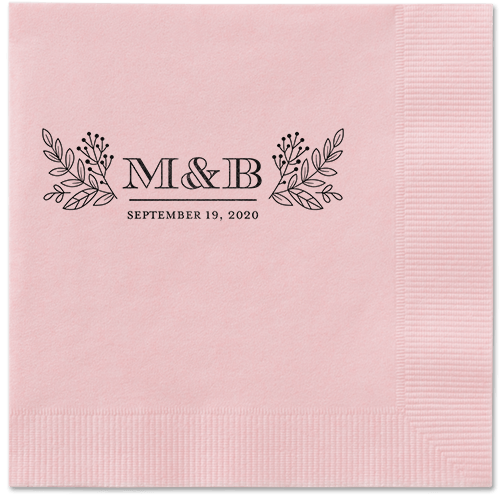 Captivated Chalk Napkins, Black, Blush, Black
