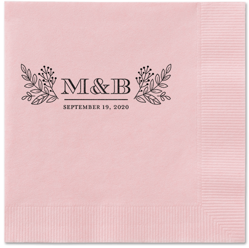 Captivated Chalk Napkins, Black, Blush