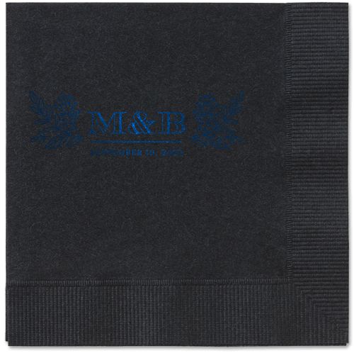 Captivated Chalk Napkins, Blue, Black, Midnight