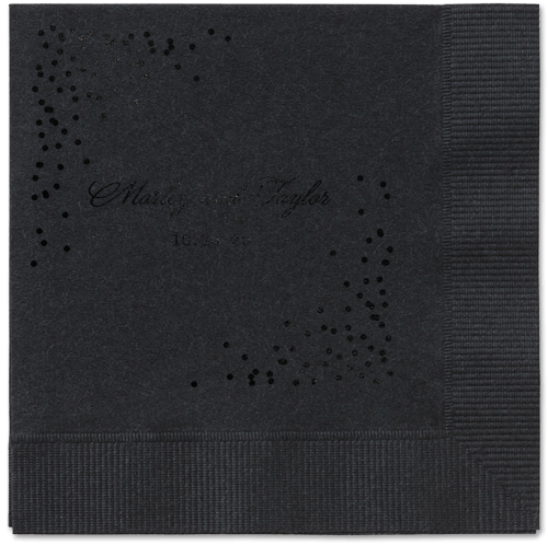 Confetti Greeting Napkins, Black, Black, Black