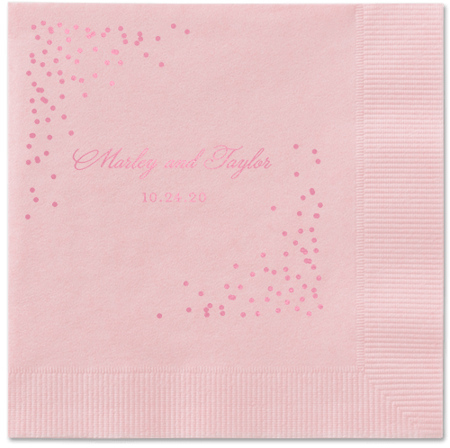 Confetti Greeting Napkins, Pink, Blush