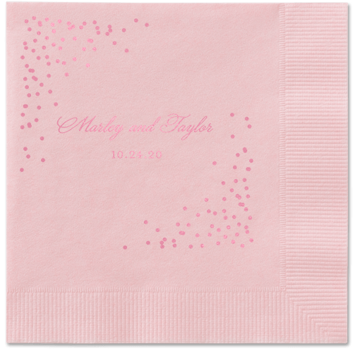 Confetti Greeting Napkins, Pink, Blush, Blush