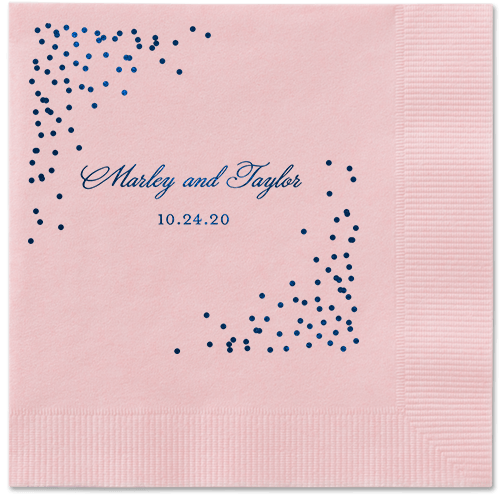 Confetti Greeting Napkins, Blue, Blush, Midnight