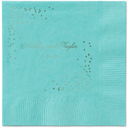 Confetti Greeting Napkins, Green, Aqua, Sage