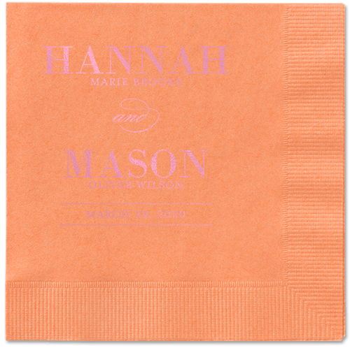 Divine Elegance Napkins, Pink, Coral