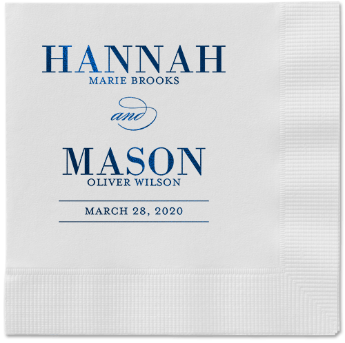 Divine Elegance Napkins, Blue, White