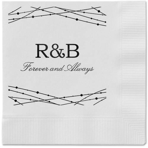 Glowing Bright Napkins, Black, White, Black