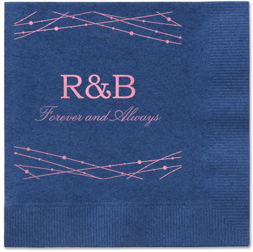 Glowing Bright Napkins, Pink, Navy, Blush
